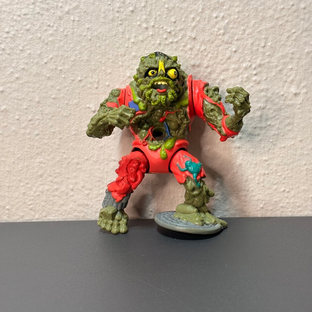 Playmates Muckman Action Figure TMNT 1990 Green Good Vintage No Joe Eyeball